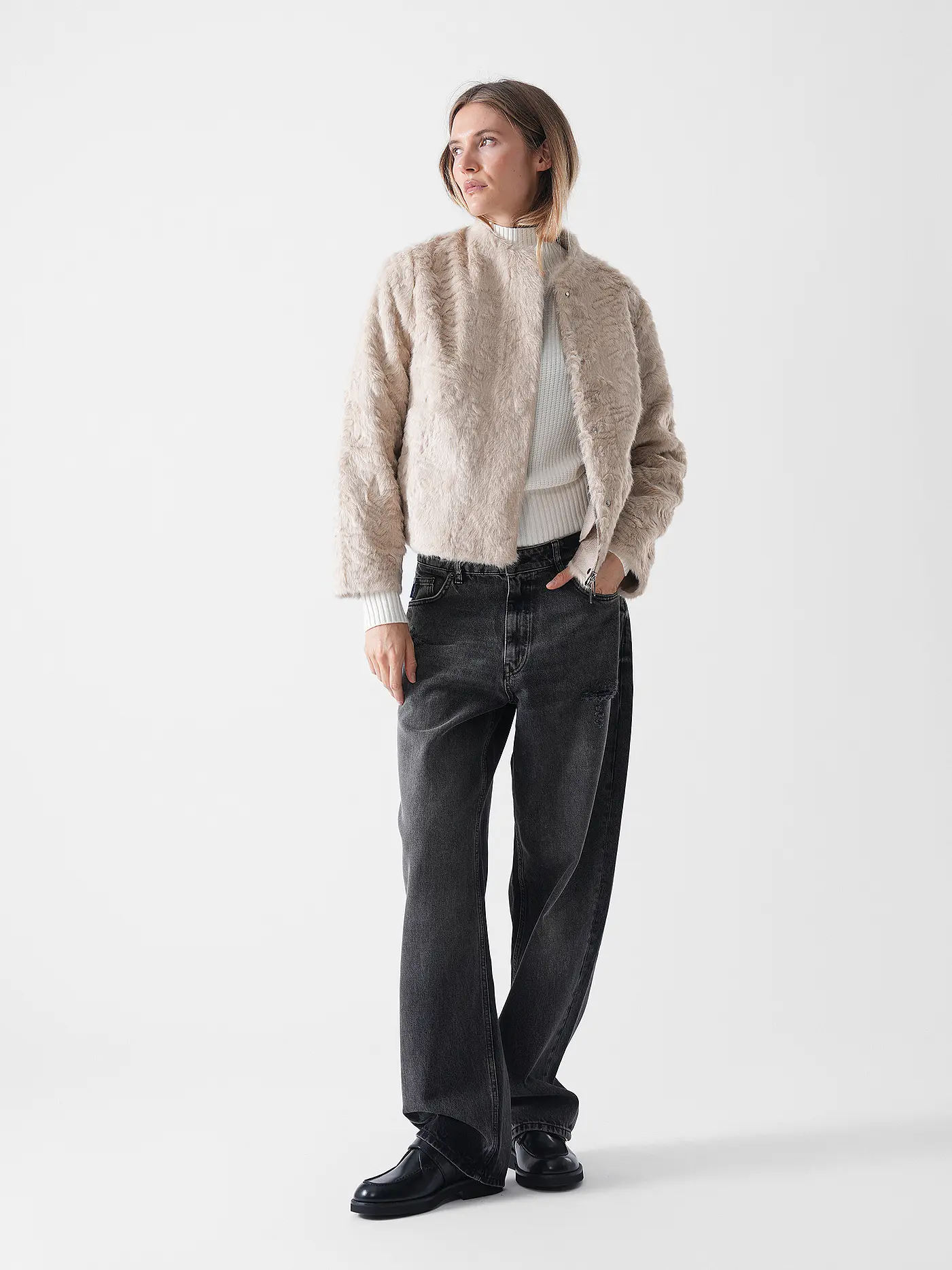 PRIDE TO BE | Jacke in Felloptik DANJA | 